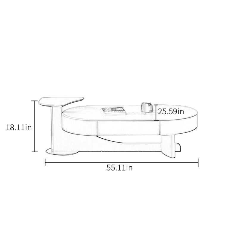 Italian style simple light luxury coffee table
