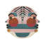 Geometric Area Rug in Teal/Red/Pink/Ivory-57906890