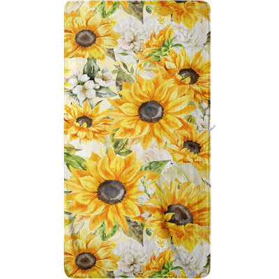 Serviettes de bain aquarelle tournesols, serviettes florales jaunes rétro, draps de bain doux et absorbants pour salle de bain 32 * 63 pouces De plus, vous recevrez un sac fourre-tout en toile de style plage