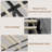 Full Size Bed Frame with Wingback Headboard, Velvet Upholstered Platform Bedframe with Wood Slats, No Box Spring Needed, Easy Assembly, Grey-9694081-9694143