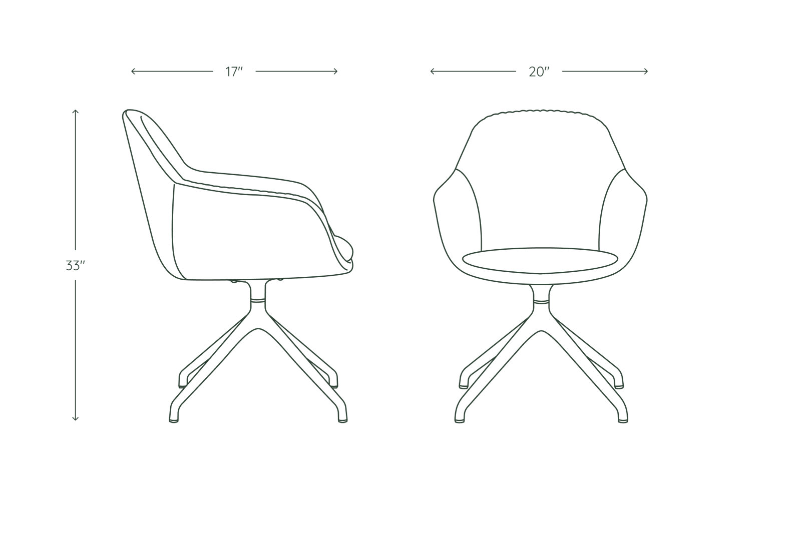 Guest Chair, Burnt Orange