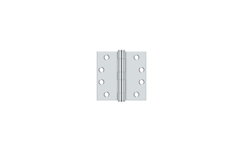 Butt Bearing Hinge, Polished Chrome, Steel