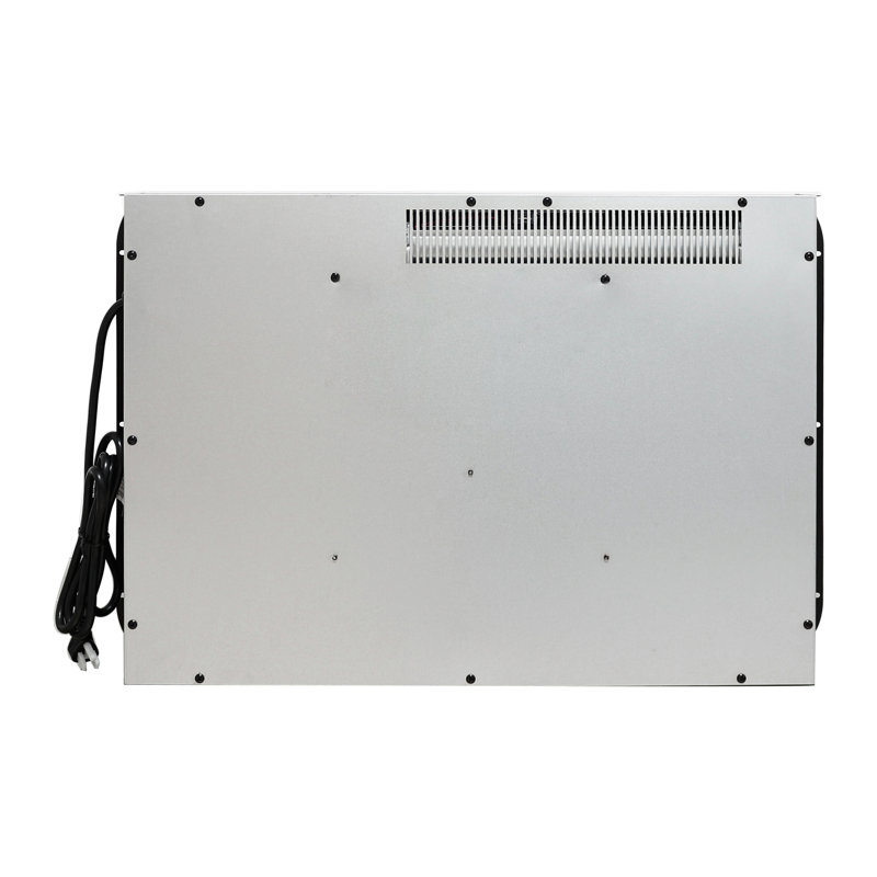 Foyer électrique encastrable 26 po: radiateur ultra-mince avec bûche et flamme réaliste, télécommande, minuterie, protection contre la surchauffe, chaleur de 1400 W, 5000 / H, installation dans un meuble télé encastré de 26 po - effet de flamme,