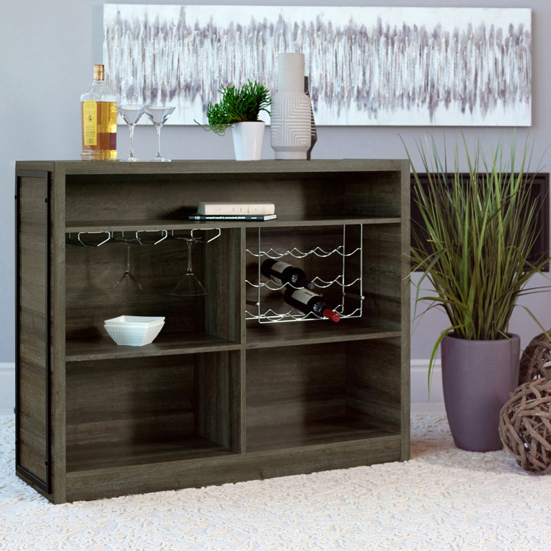 Armoire à vin en bois vieilli à 5 tablettes Garrison