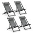 Chaise de plage inclinable / pliante Kathaline avec coussin