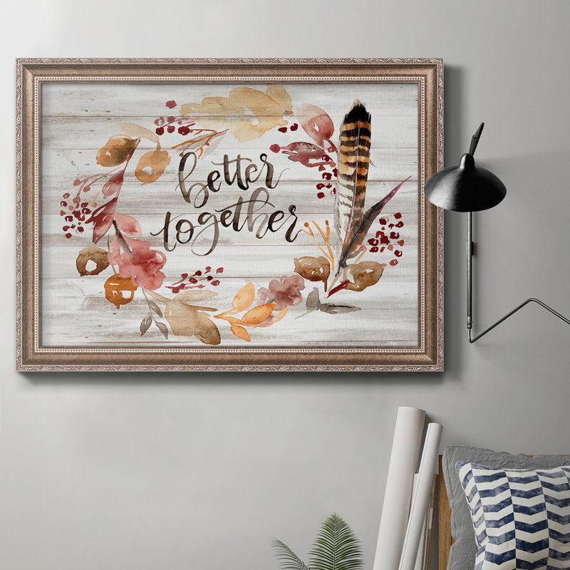 Grateful Thanksgiving III - Peinture sur toile encadrée, H 16 po x l 20 po x P 2,5 po