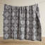 Couverture en coton aztèque moderne gris, double / grand, confort toutes saisons