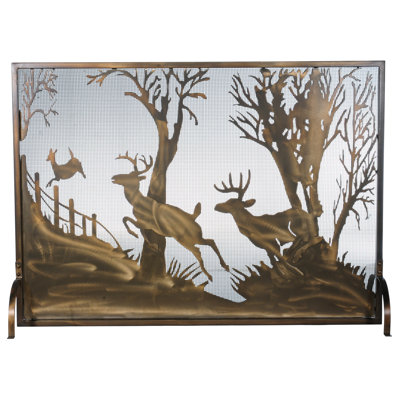 Rustic Lodge Fireplace Screen