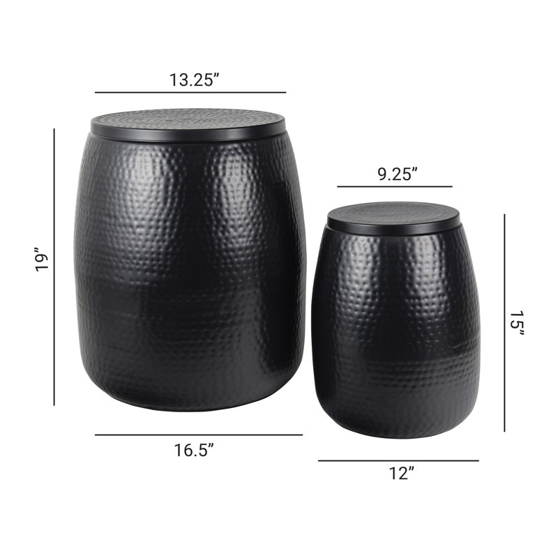 Tables d'appoint Merida Modern, Matte Black