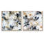 Palette de fleurs botaniques blanches en marbre - ensemble de collage abstrait botanique carré de 2-101844254-101844253