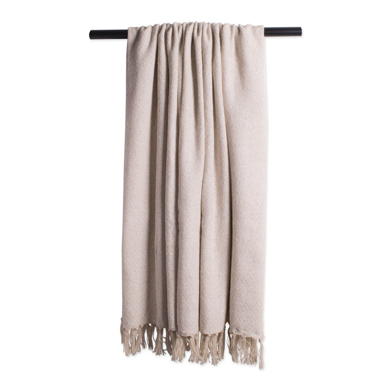 Jeté en coton , Beige