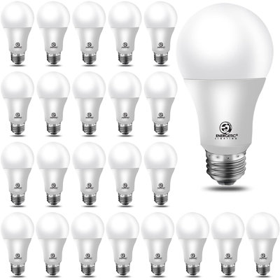 8.5 Watt (60 Watt Equivalent), A19 LED, Non-Dimmable Light Bulb, E26/Medium (Standard) Base -  Energetic Lighting, YGA03C54-850-24P