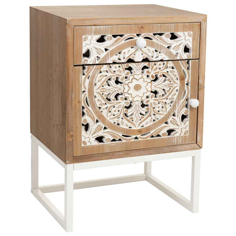 Starkville 45cm W Manufactured Wood Bedside Table