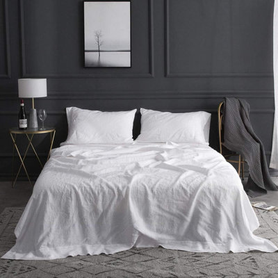 Linen Embroidery Sheet Set
