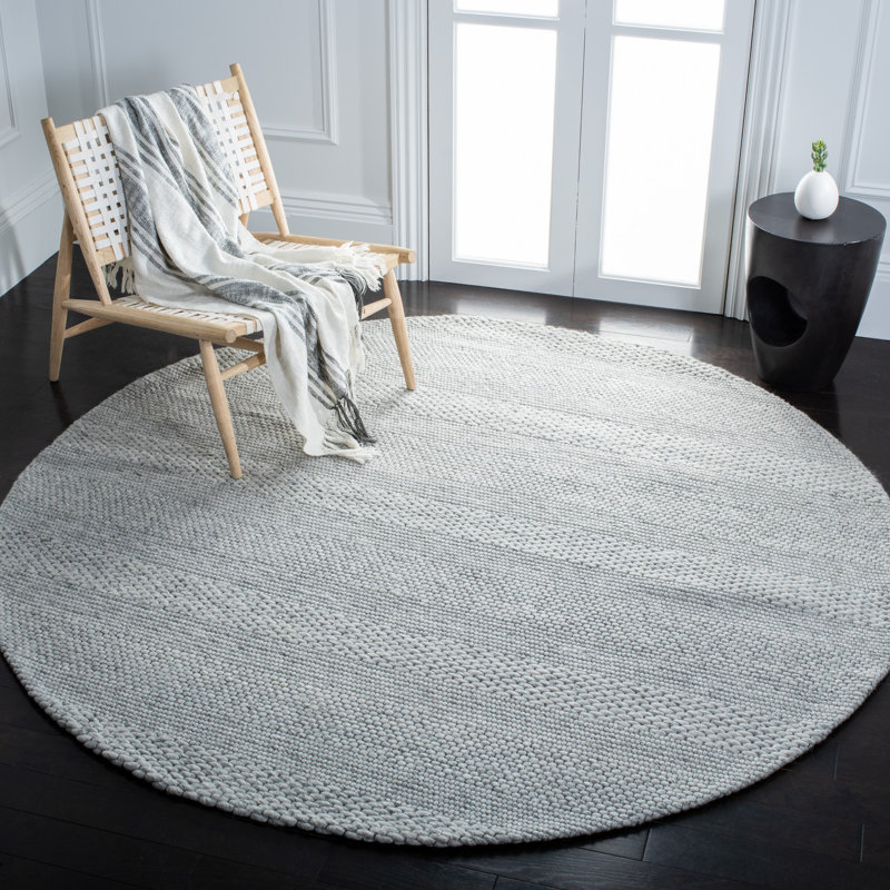 Tapis gris / argent Aden, Rond 7 pi