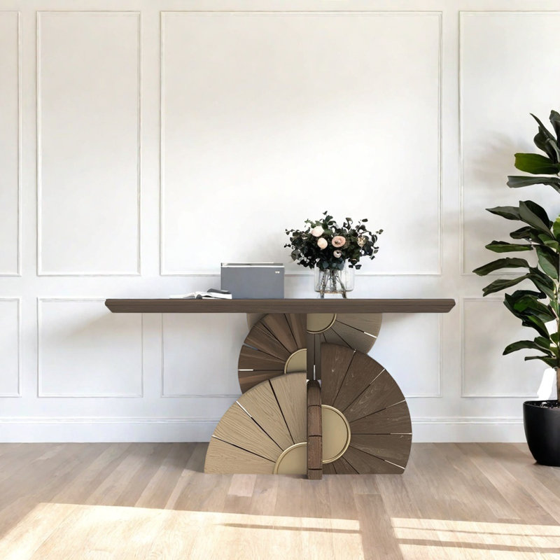 Console Modern Luxury Creative Design, Brun / bois naturel, Brun, 31.5" H x 55.12" W x 15.75" D
