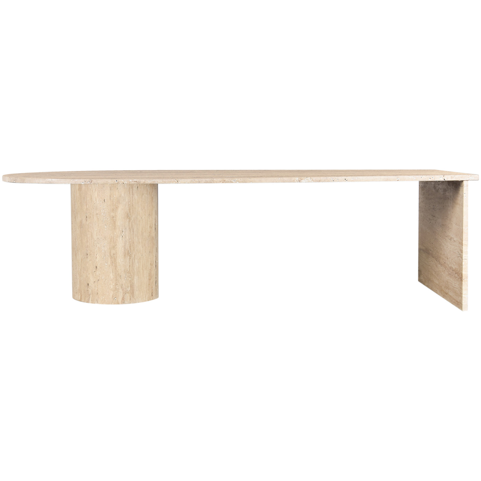 Salerno Coffee Table, Travertine