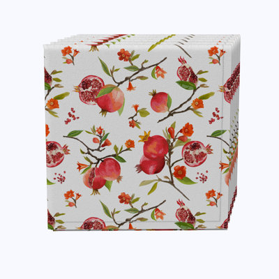 Cotton Twill Floral Square Napkin