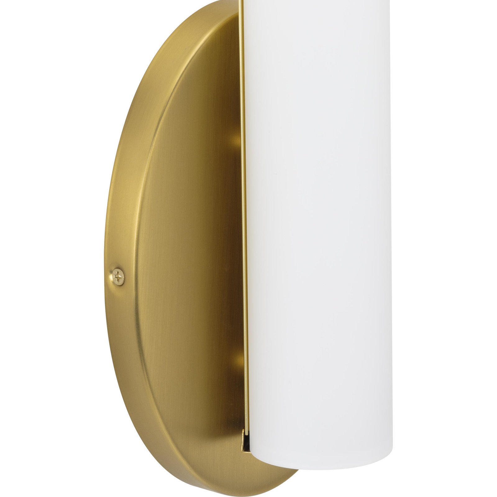 Delphine Single Light Dimmable Flush Mount Sconce, Satin Brass