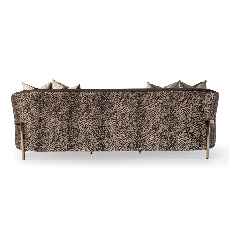 Lisbon 98'' Chenille Round Arm Sofa, Onyx Chenille