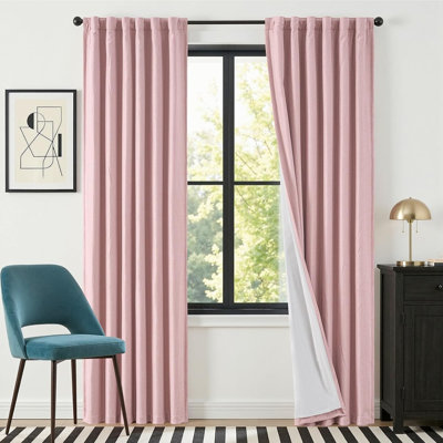 Blackout Linen Textured Thermal Insulated Rod Pocket Curtains