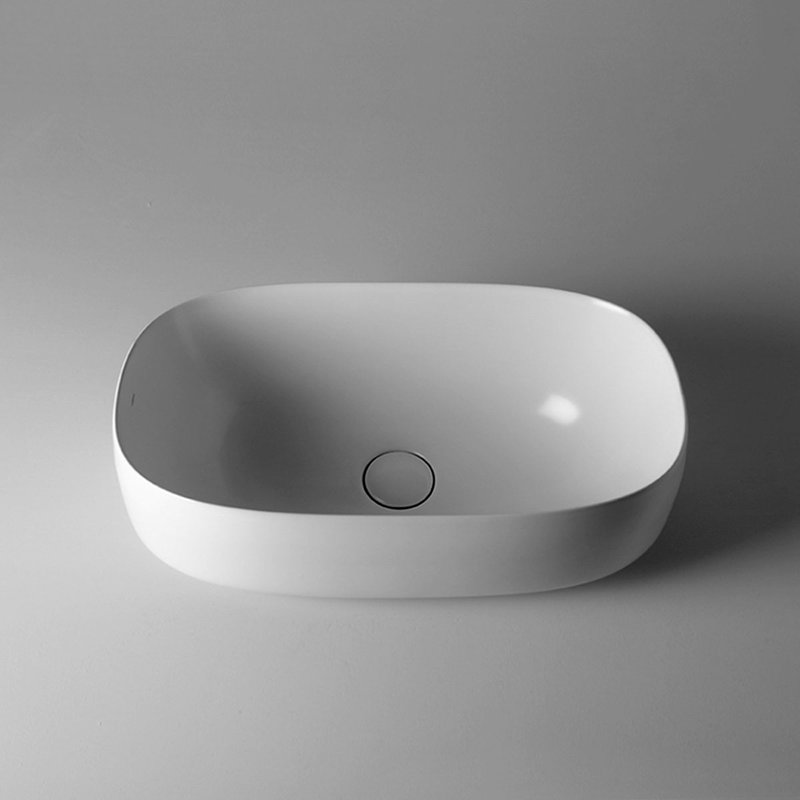 Seed 21.7'' L Bathroom Sink, Glossy White