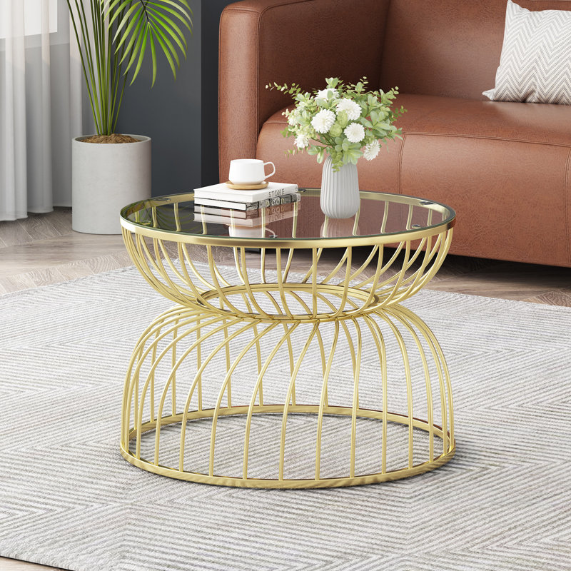 Round Metal Hollow Side Table Set