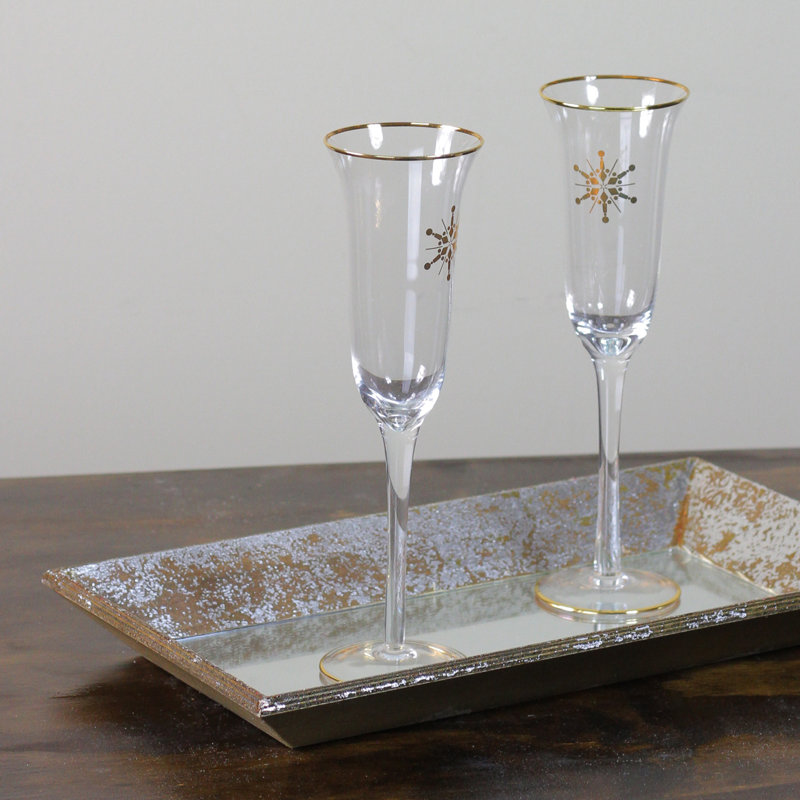 Verres à champagne dorés 9,25 po
