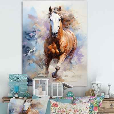 Cheval au galop en action