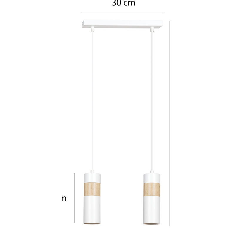 Cognato 2 - Light Cylinder Pendant, White