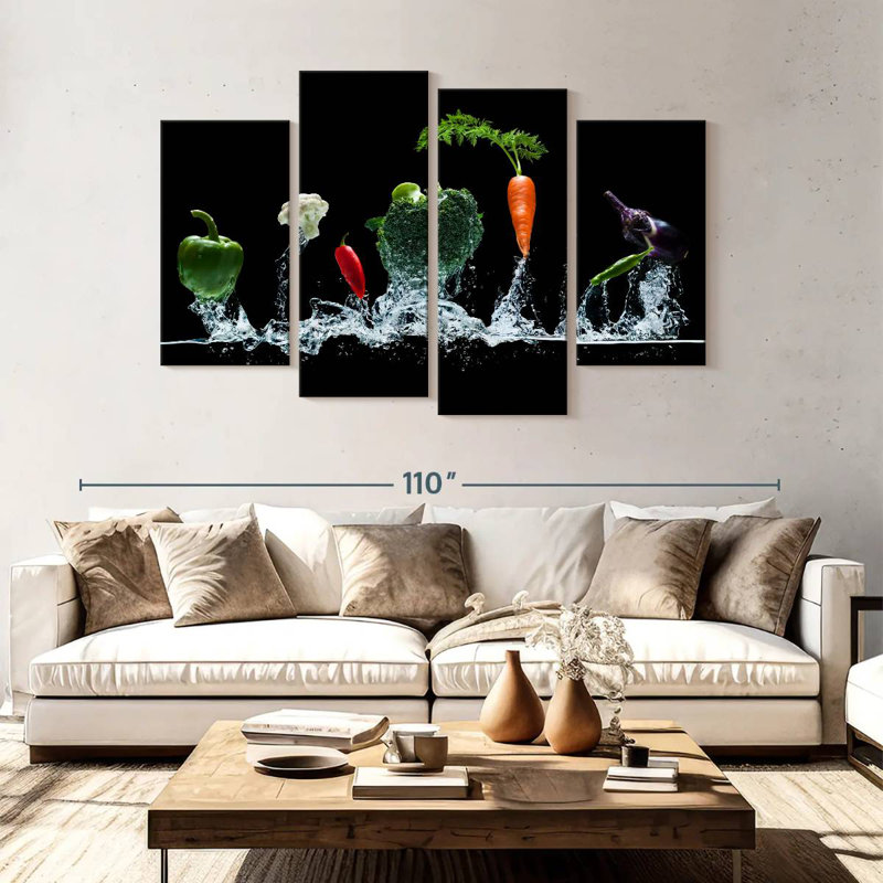 Yarlin Vegetables Splash, 54" H x 84" W