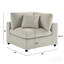 Canapé modulaire 2 pièces Cassandra avec tissu moelleux et structure durable