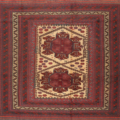 Tapis rouge à motif sud-ouest