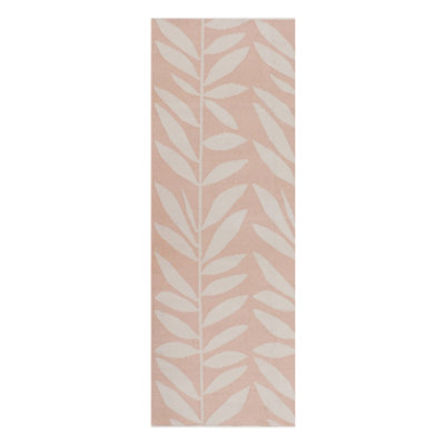 Floral Area Rug in Pink/Ivory