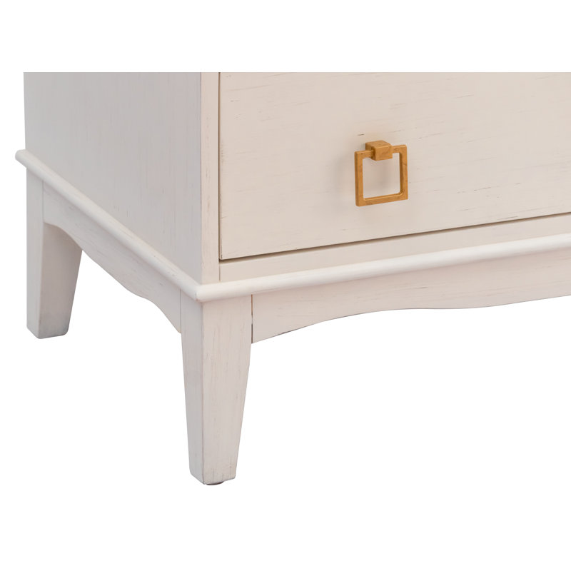 Jackson 3-Drawers Cabinet In Antique White, Antique White
