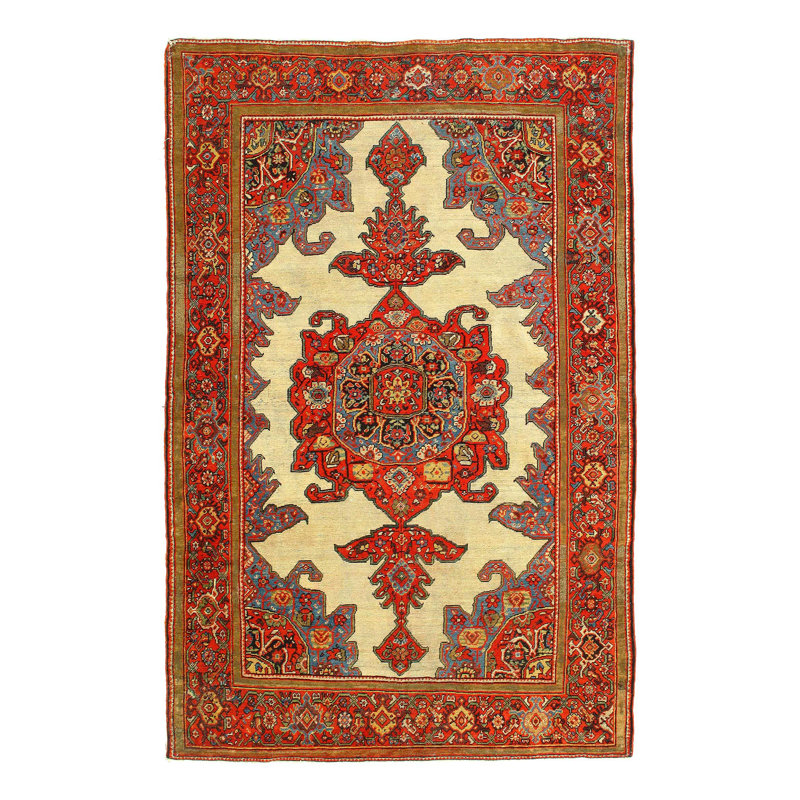 Tapis ivoire unique 4 pi 2 po x 6 pi 6 po Allishia