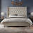 Bed Frame with 61.4" Tall Headboard Upholstered Velvet Platform Bed-573730003-573730001