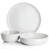 Gibson Home 12 Piece Fine Ceramic Dinnerware Set in White | Wayfair