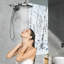 Ensemble de douche rectangulaire moderne pour salle de bain, pomme de douche à jet de pluie avec douchette à main, ensemble de robinet de douche Modern