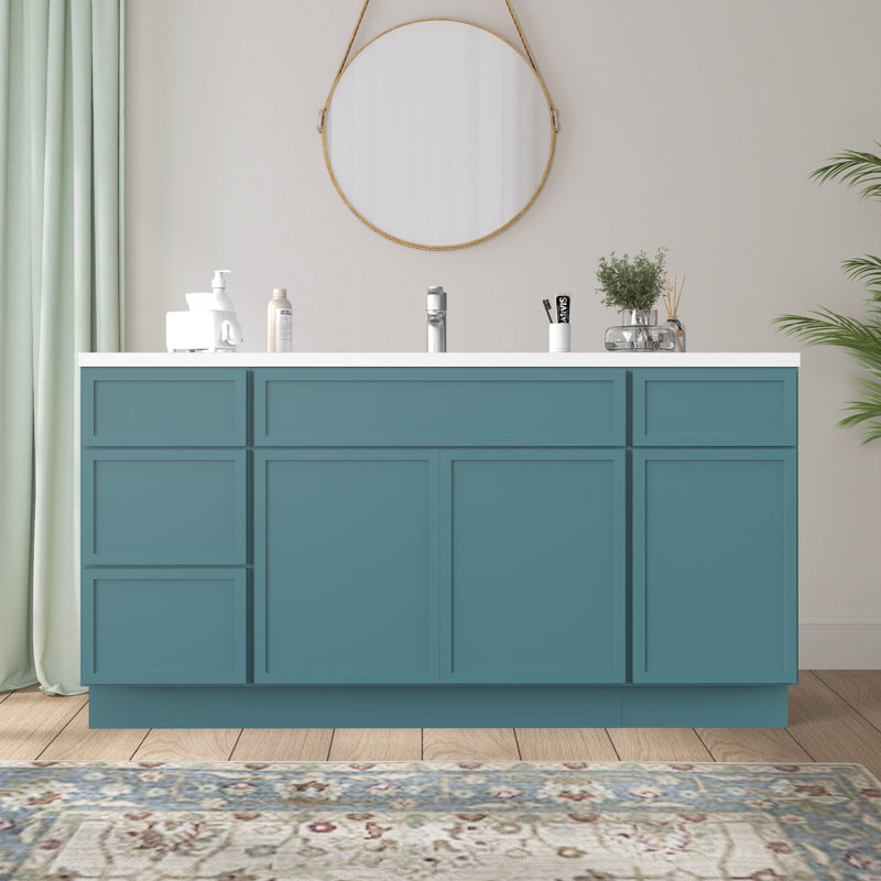60'' Single Bathroom Vanity Base Only, Teal