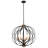 8 - Light Dimmable Black Farmhouse Chandelier Geometric Design