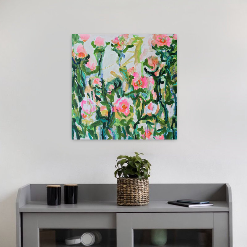 «Somewhere Under The Rainbow», art abstrait contemporain, H 18 po x l 18 po