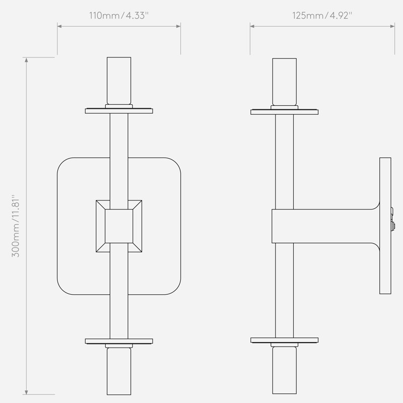 Tacoma 2 - Light Armed Sconce, Matte Black, 17.8" H x 4.88" W x 7.3" D, Tulip