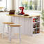 Chariot de cuisine avec plateau en bois manufacturé Braidon-2052772179