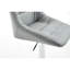 De 2 tabourets de bar, velours gris, repose-pieds et base, hauteur réglable, pivotant, facile à nettoyer et conception réglable, housse en velours, gris, nettoyage simple