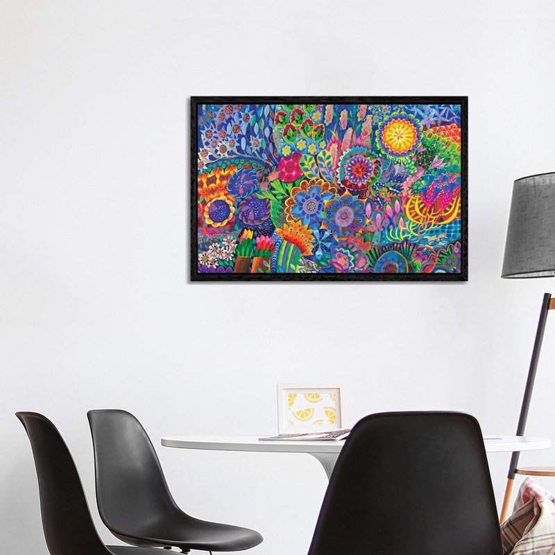 It's A Jungle Out There by Imogen Skelley - Painting on Canvas, 66.04cm H x 101.6cm W x 3.81cm D, Black Framed