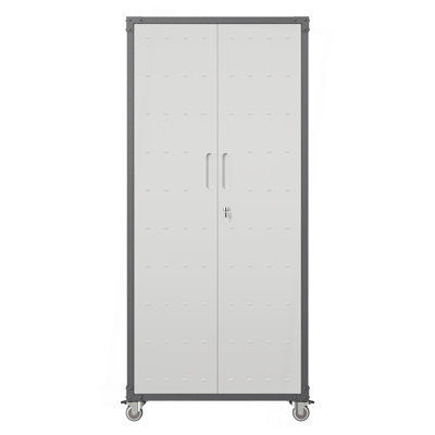 71" Metal Garage Storage Cabinet with Wheels - Heavy-Duty Tool Storage Cabinet for Home, Office, School, and Garage Organization