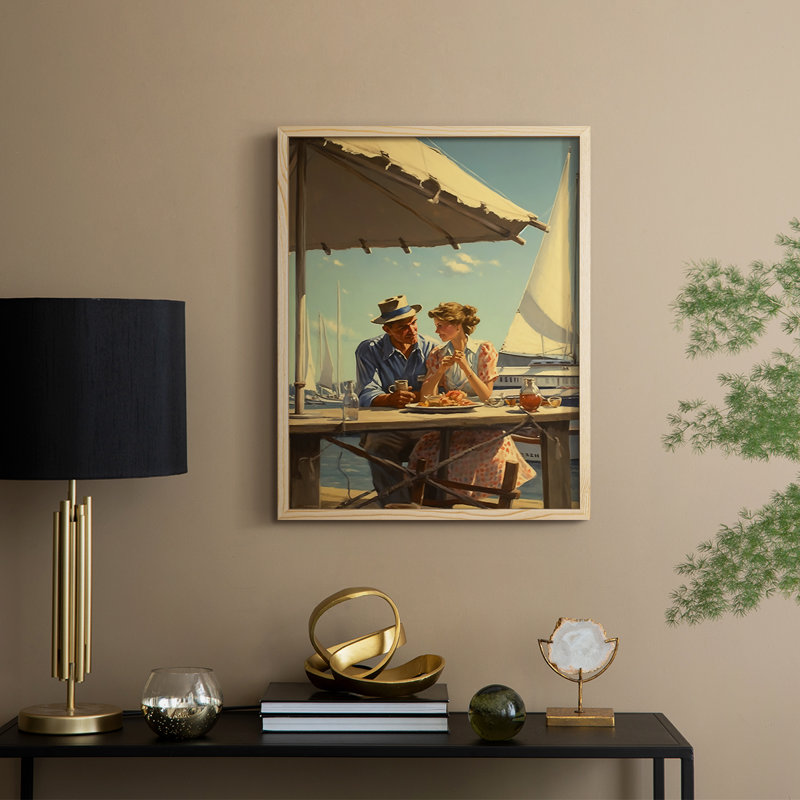 Série NAUTICAL DCxxxix, reproduction encadrée - bois massif, Naturel, H 11 po x l 9 po