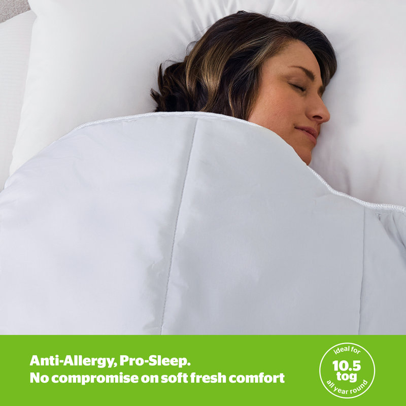 Silentnight Anti Allergy 10.5 Tog Duvet with Pillow Pair Set, Double