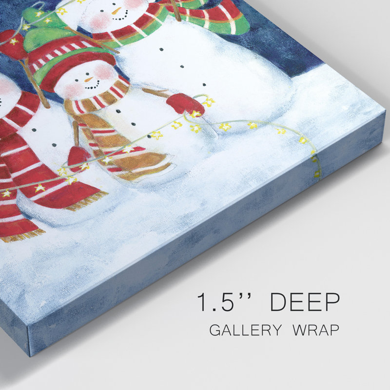 Festive Lights II - Toile tendue avec châssis de qualité supérieure - prête à être accrochée, H 24 po x l 24 po x P 1 po